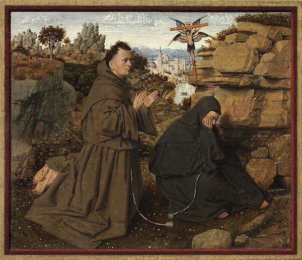 Saint John the Baptist; Saint Francis Receiving the Stigmata, Gerard David (Netherlandish, Oudewater ca. 1455–1523 Bruges), Oil on wood