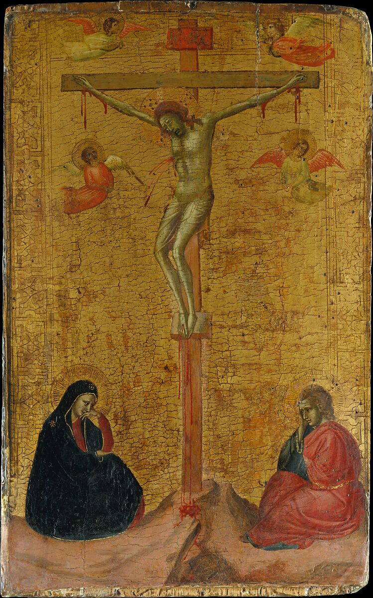 The Crucifixion, Bernardo Daddi (Italian, Florence (?) ca. 1290–1348 Florence), Tempera on wood, gold ground 