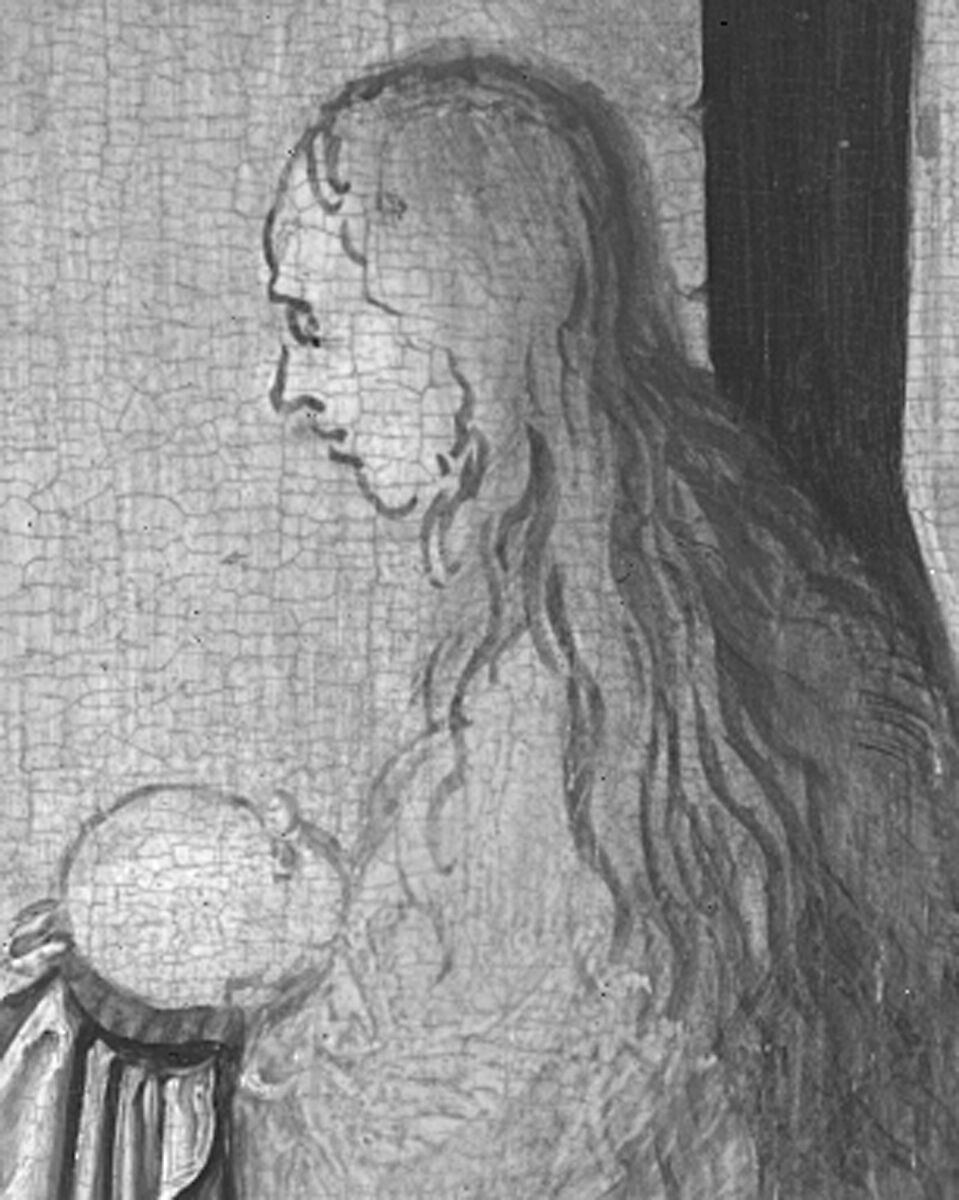 The Birth and Naming of Saint John the Baptist; (reverse) Trompe-l'oeil with Painting of The Man of Sorrows, Bernard van Orley (Netherlandish, Brussels ca. 1492–1541/42 Brussels), Oil on wood