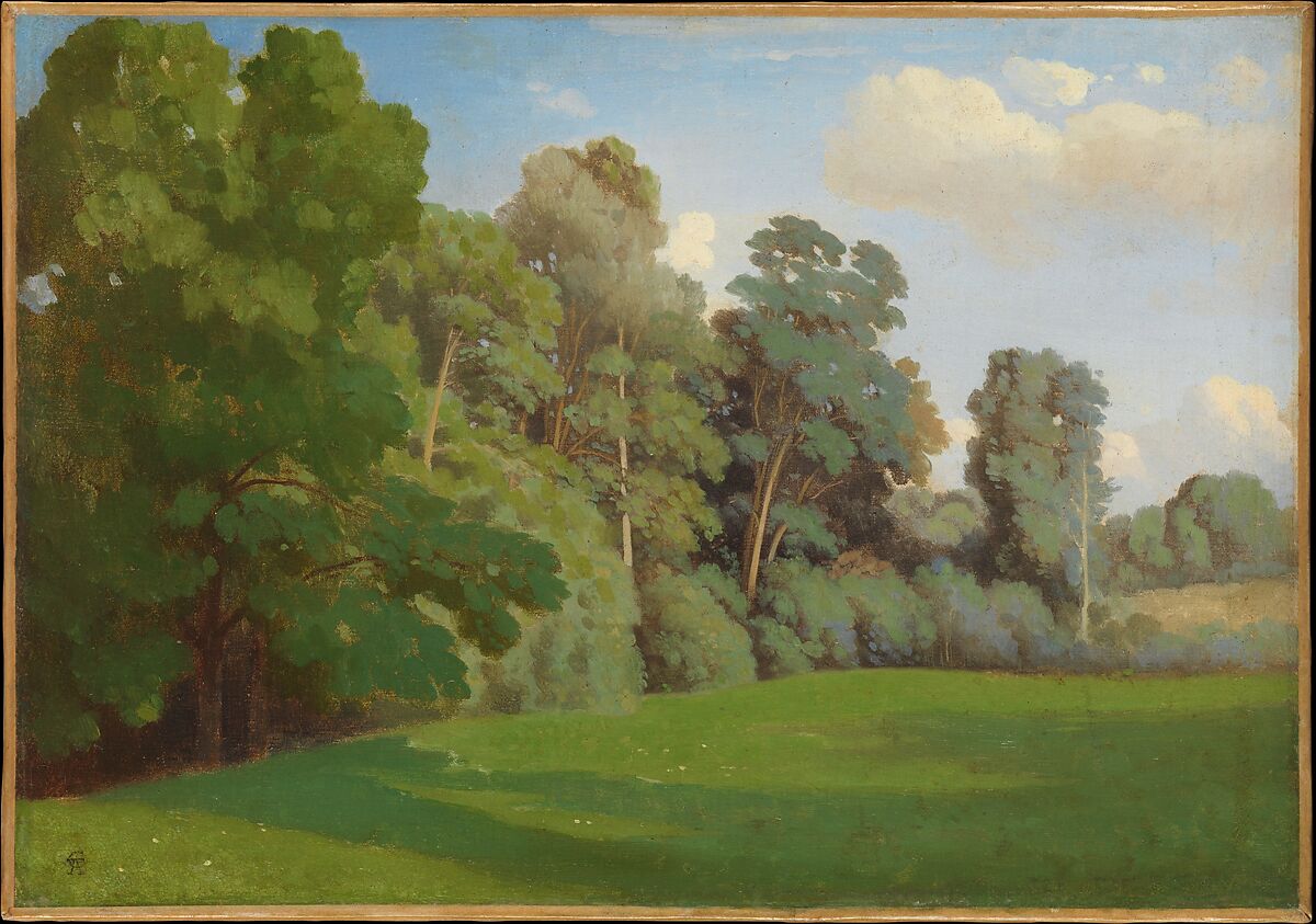 Edge of a Wood, Théodore Caruelle d&#39;Aligny (French, Chaumes, Nièvre 1798–1871 Lyon), Oil on canvas 