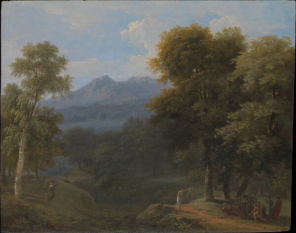 Classical Landscape with Figures, Jean Victor Bertin  French, Oil on wood