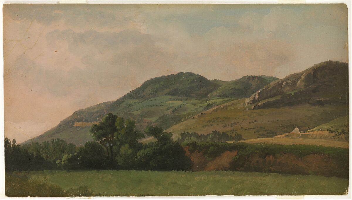 Mountainous Landscape at Tivoli, Simon Denis (Flemish, Antwerp 1755–1813 Naples), Oil on paper 