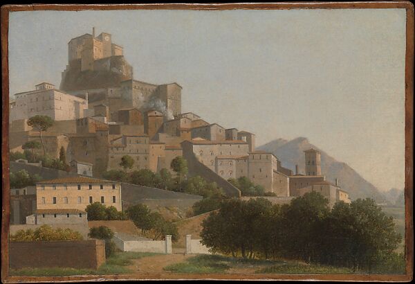 Subiaco, Joseph Bidauld (French, Carpentras 1758–1846 Montmorency), Oil on paper, laid down on canvas 