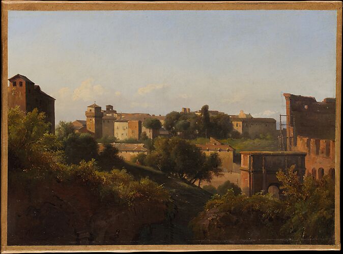 View of the Colosseum and the Arch of Constantine from the Palatine