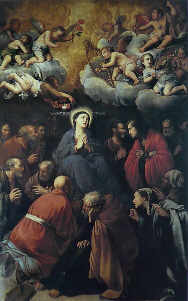The Dormition of the Virgin, Carlo Saraceni (Italian, Venice 1579?–1620 Venice), Oil on canvas