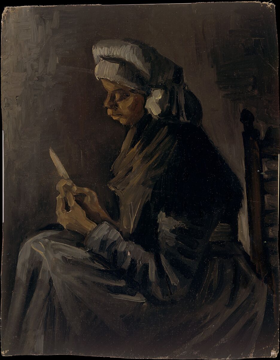 The Potato Peeler (reverse: Self-Portrait with a Straw Hat)