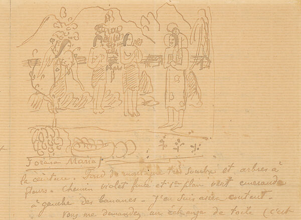 Ia Orana Maria (Hail Mary), Paul Gauguin (French, Paris 1848–1903 Atuona, Hiva Oa, Marquesas Islands), Oil on canvas