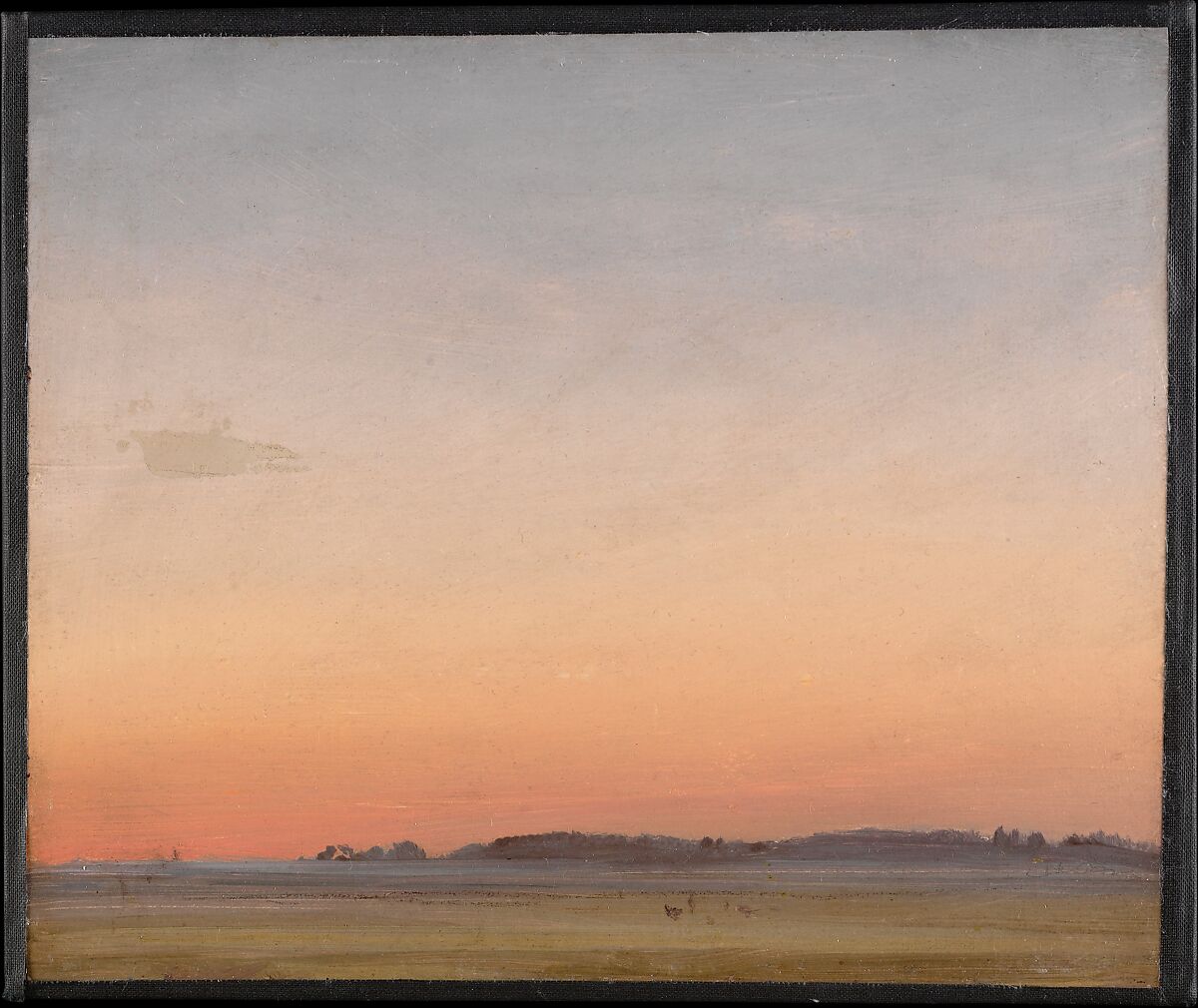 Landscape, Circle of Carl Rottmann (German, 1797–1850), Oil on paper, laid down on board 