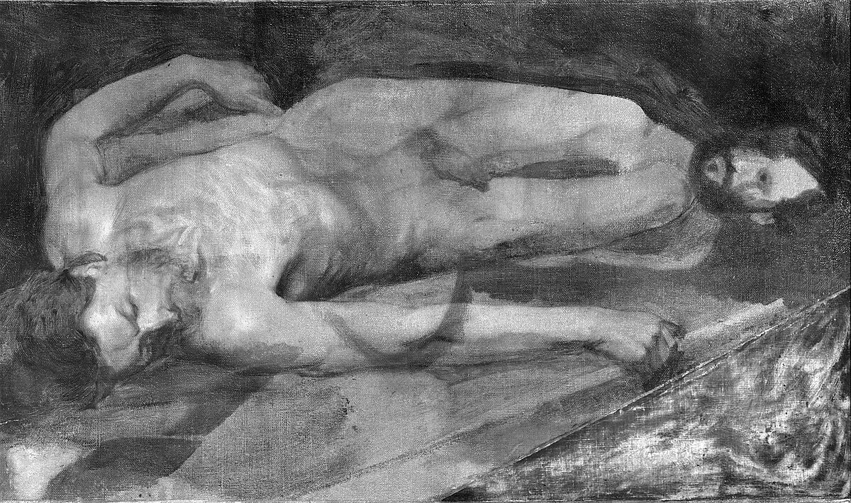 Male Nude, Edgar Degas (French, Paris 1834–1917 Paris), Oil on canvas