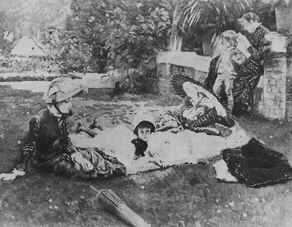 In Full Sunlight (En plein soleil), James Tissot (French, Nantes 1836–1902 Chenecey-Buillon), Oil on wood