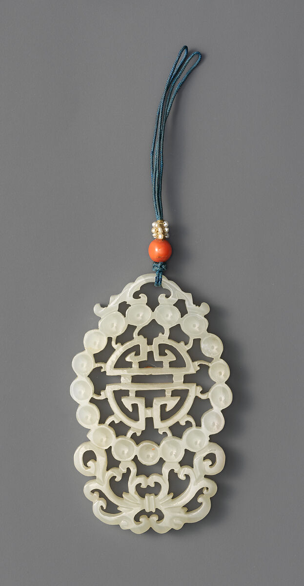 Pendant, Jade (nephrite), China