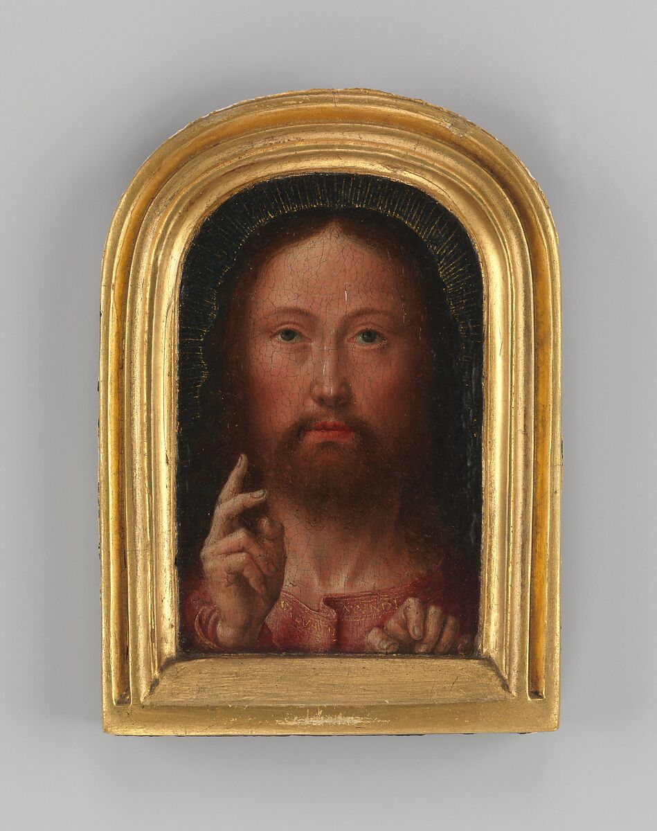 Christ Blessing, Gerard David (Netherlandish, Oudewater ca. 1455–1523 Bruges), Oil on wood
