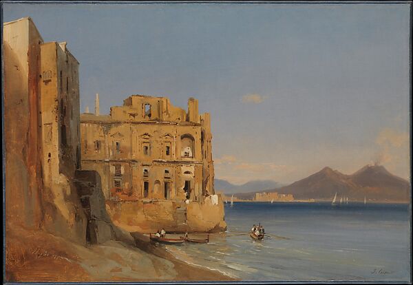 August Lucas, View of Monte Sant'Angelo from the Villa Auriemma near  Sorrento