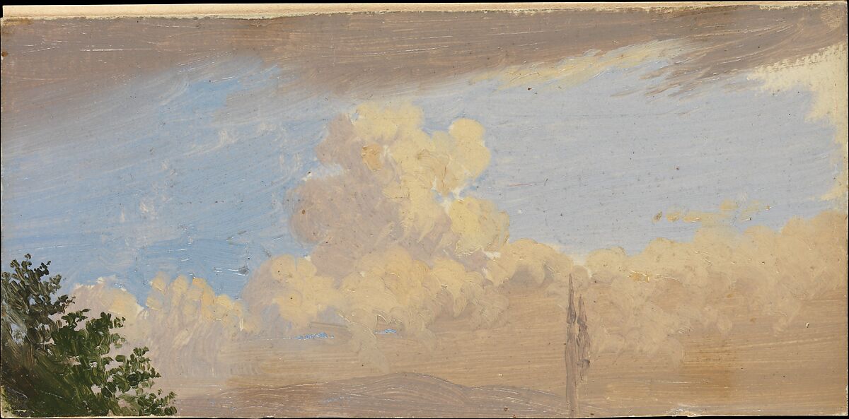 Cloud Study, Johan Christian Dahl (Norwegian, Bergen 1788–1857 Dresden), Oil on paper 