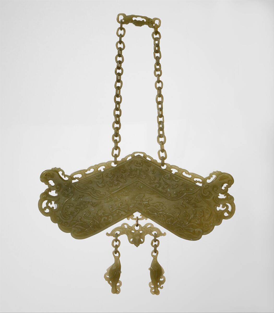 Musical Stone with Theme of the "Hundred Antiques", Jade, China