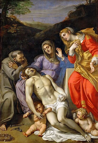 The Lamentation, Domenichino (Domenico Zampieri) (Italian, Bologna 1581–1641 Naples), Oil on copper