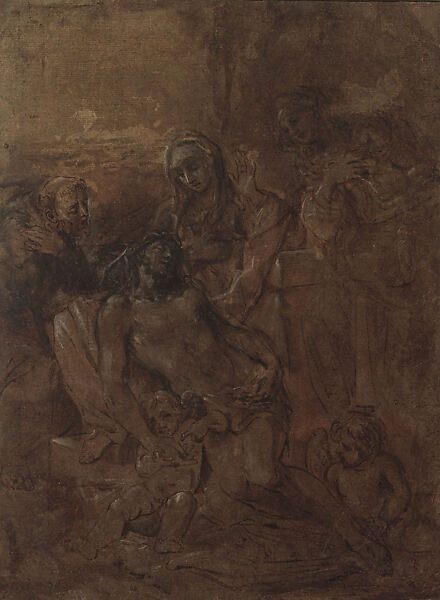 The Lamentation, Domenichino (Domenico Zampieri) (Italian, Bologna 1581–1641 Naples), Oil on copper