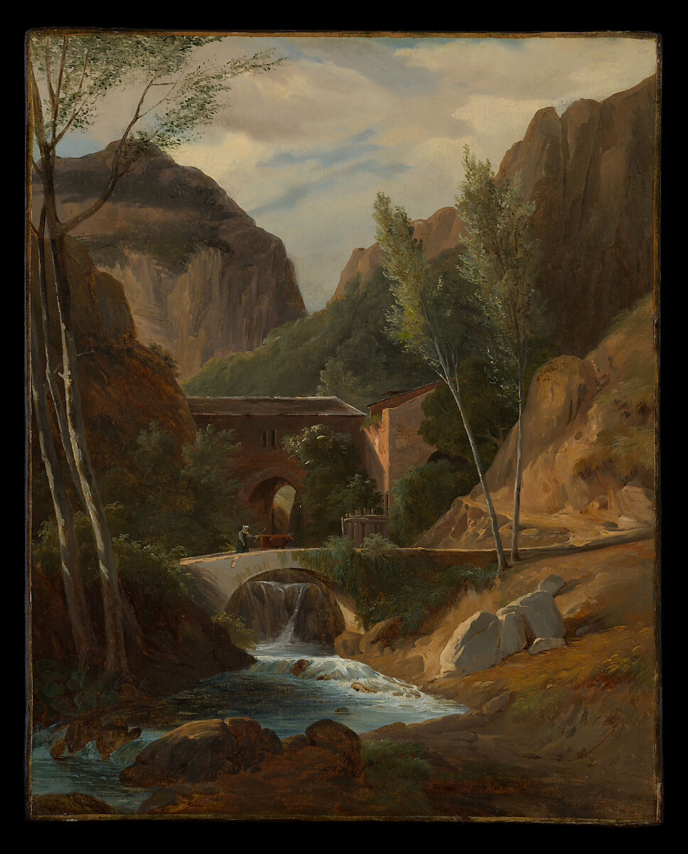 The Gorges at Amalfi, French Painter (Antoine-Félix Boisselier?), ca. 1825, Oil on paper, laid down on canvas 