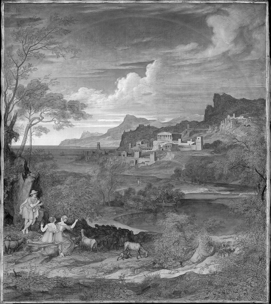 Heroic Landscape with Rainbow, Joseph Anton Koch (Austrian, Obergibeln bei Elbigenalp 1768–1839 Rome), Oil on canvas