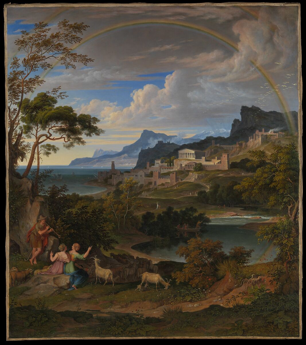 Heroic Landscape with Rainbow, Joseph Anton Koch  Austrian, Oil on canvas