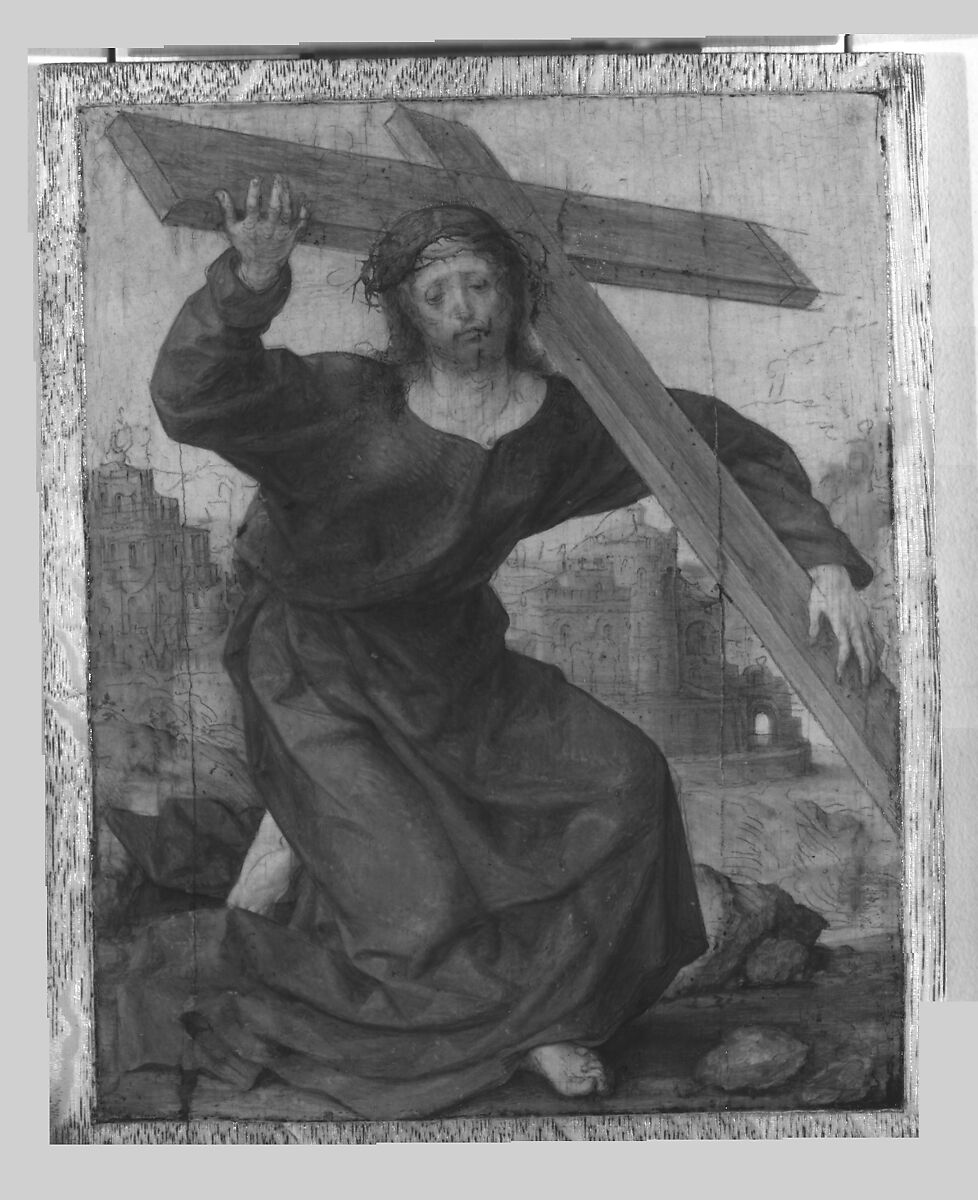 Christ Carrying the Cross, Jan Gossart (called Mabuse) (Netherlandish, Maubeuge ca. 1478–1532 Antwerp (?)), Oil on oak