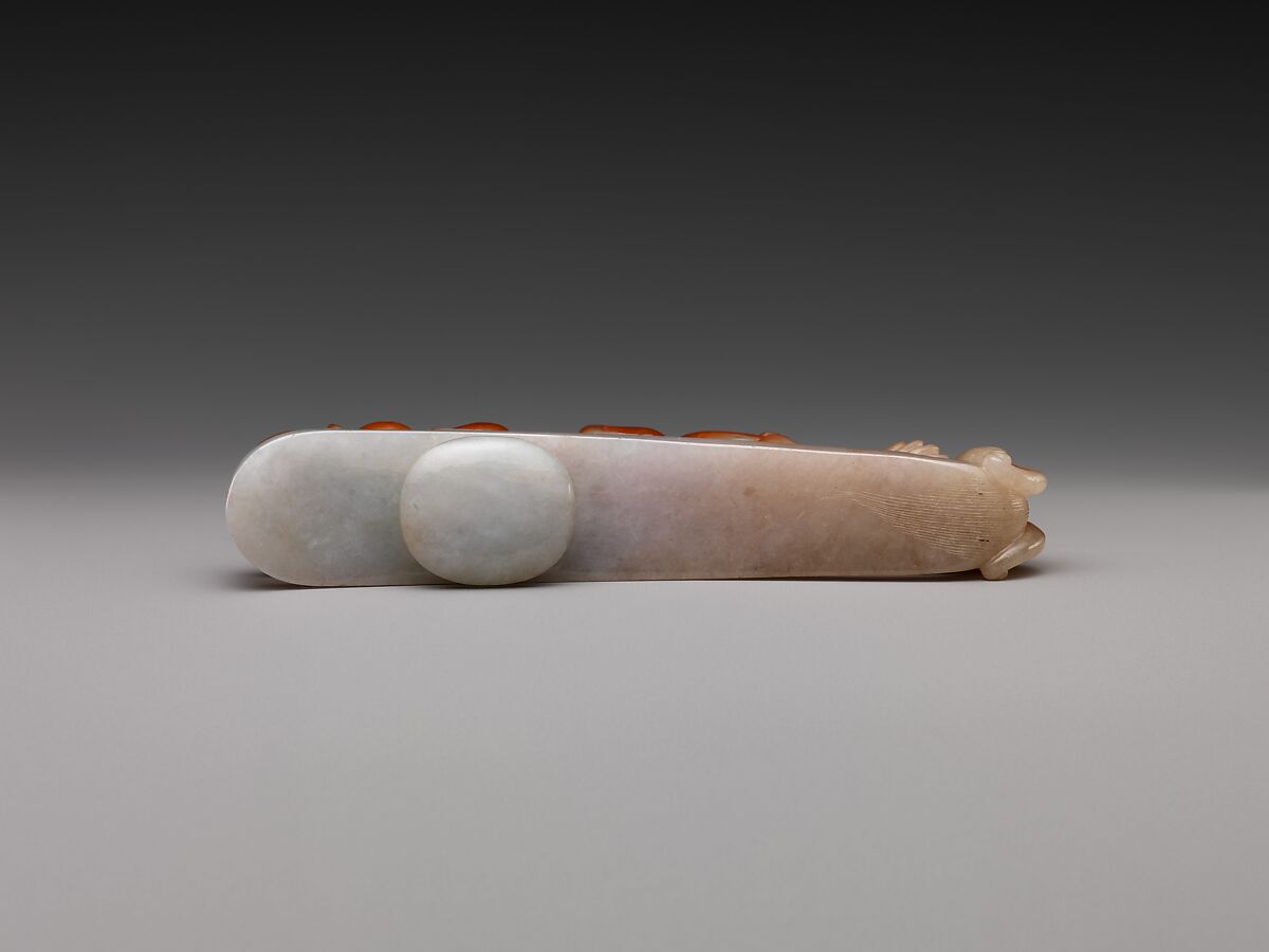 Belt hook with dragons, Jade (jadeite), China