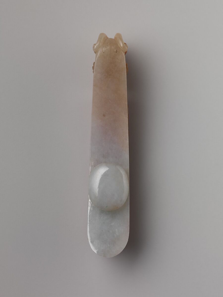 Belt hook with dragons, Jade (jadeite), China