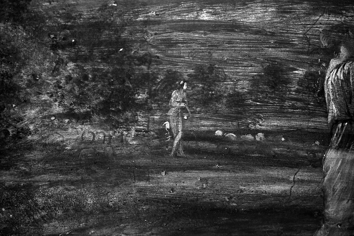 Landscape with Erminia, Agostino Tassi (Italian, Ponzano Romano ca. 1580–1644 Rome), Oil on wood