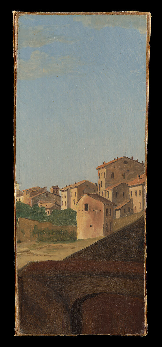 Houses, Rome, Gustaf Söderberg (Swedish, Norrköping 1799–1875 Stockholm), Oil on paper, laid down on board 