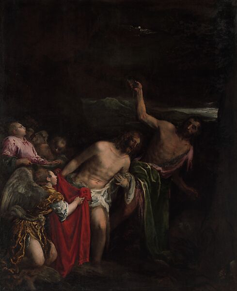 The Baptism of Christ, Jacopo Bassano (Jacopo da Ponte) (Italian, Bassano del Grappa ca. 1510–1592 Bassano del Grappa), Oil on canvas 