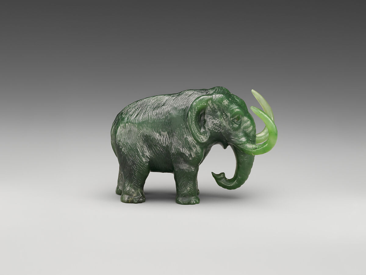 Miniature mammoth of Siberia, Jade (nephrite), Russia