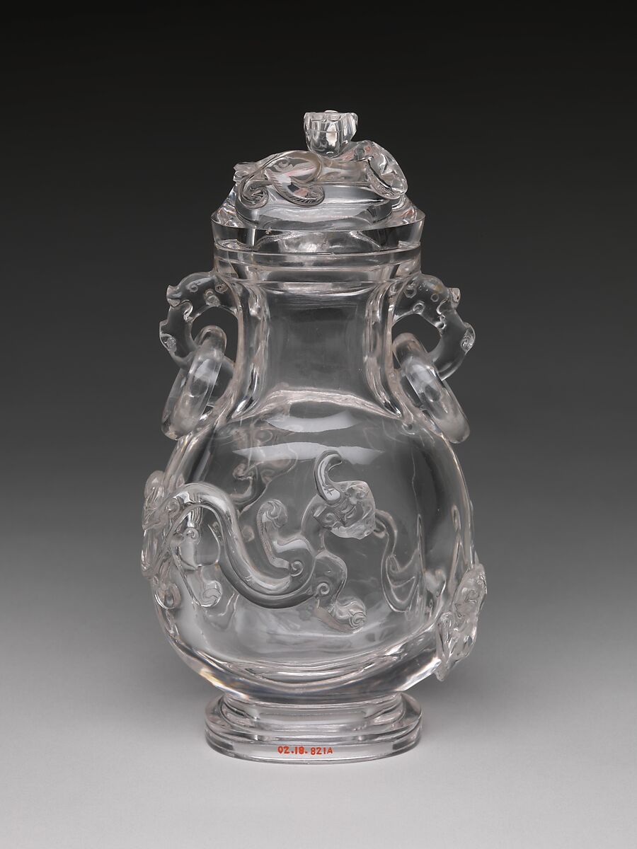 Vase with Dragons, Rock crystal, China 