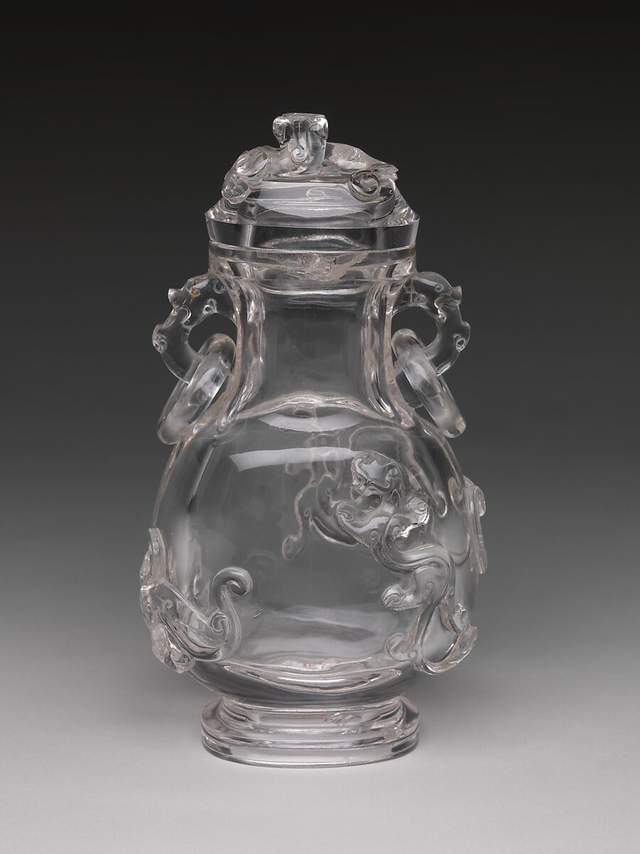 Vase with Dragons, Rock crystal, China