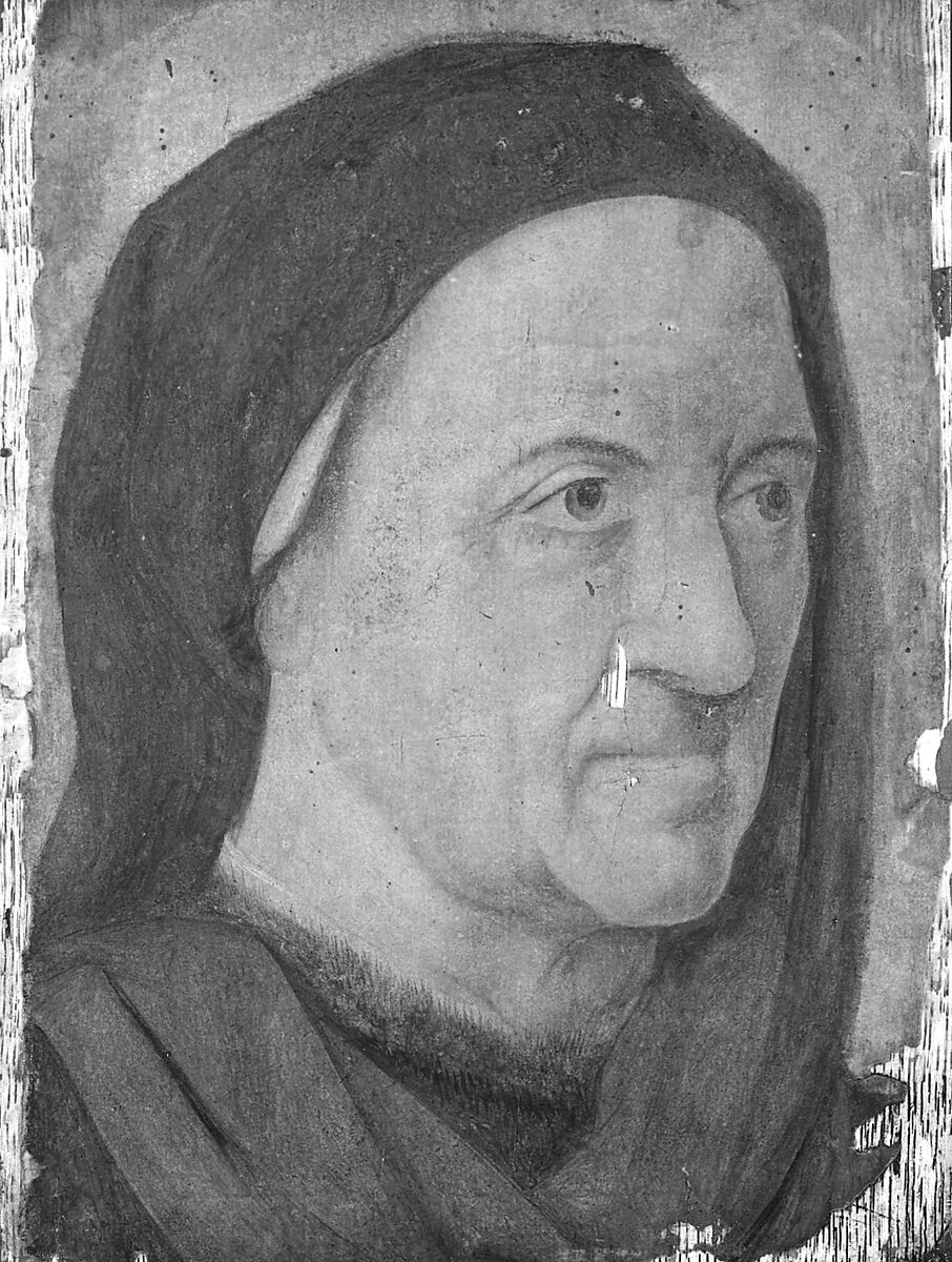 Portrait of an Old Man, Hugo van der Goes (Netherlandish, Ghent, active by 1467–died 1482 Roode-Klooster), Oil on paper, laid down on wood