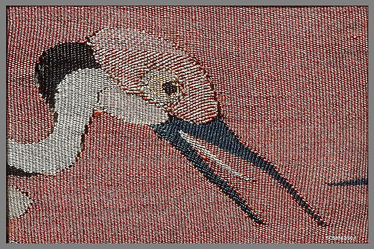 Panel with a Phoenix and Birds in a Rock Garden, Silk and metal thread tapestry (kesi), China