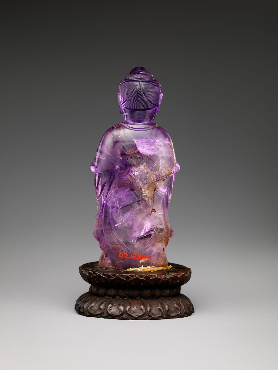 Standing Buddha, Amethystine quartz, China
