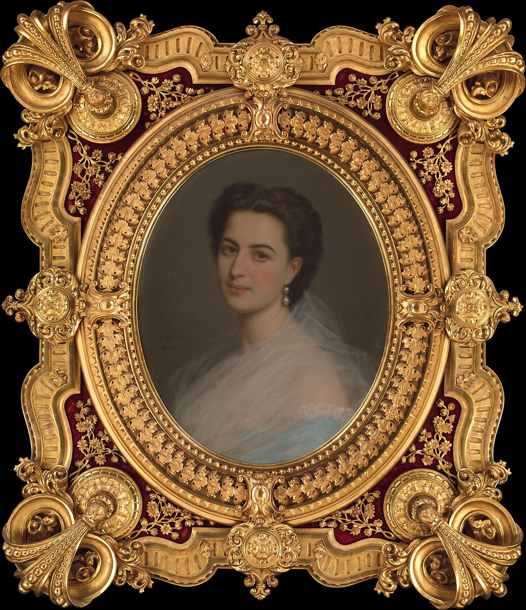 Portrait of a Woman (Marianna Panciatichi, marchesa Paolucci delle Roncole, 1835–1919, or her sister-in-law, Beatrice Ferrari-Corbelli di Reggio, contessa di Lucciano), Michele Gordigiani (Italian, Florence 1835–1909 Florence), Oil on canvas 