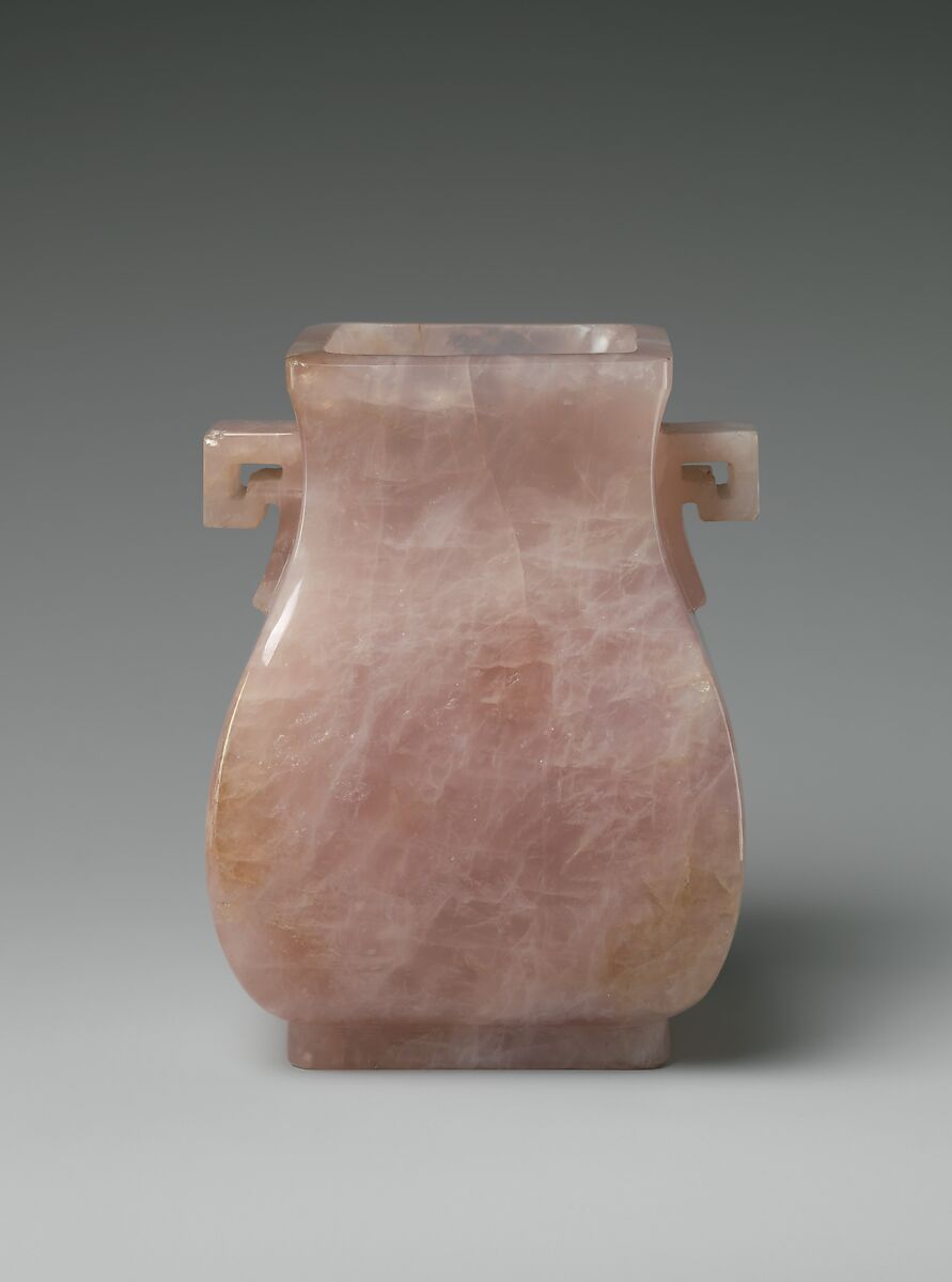 Vase, Rose quartz, China 