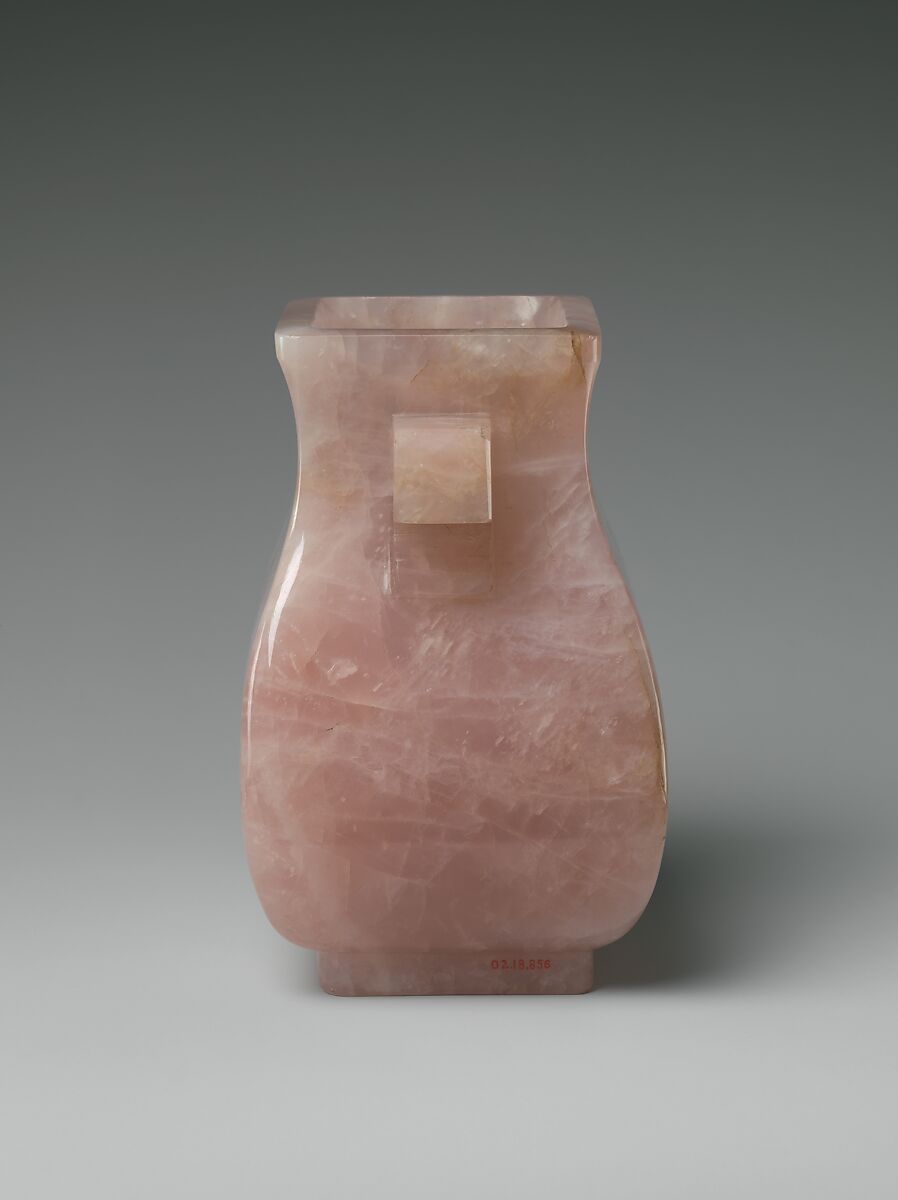 Vase, Rose quartz, China