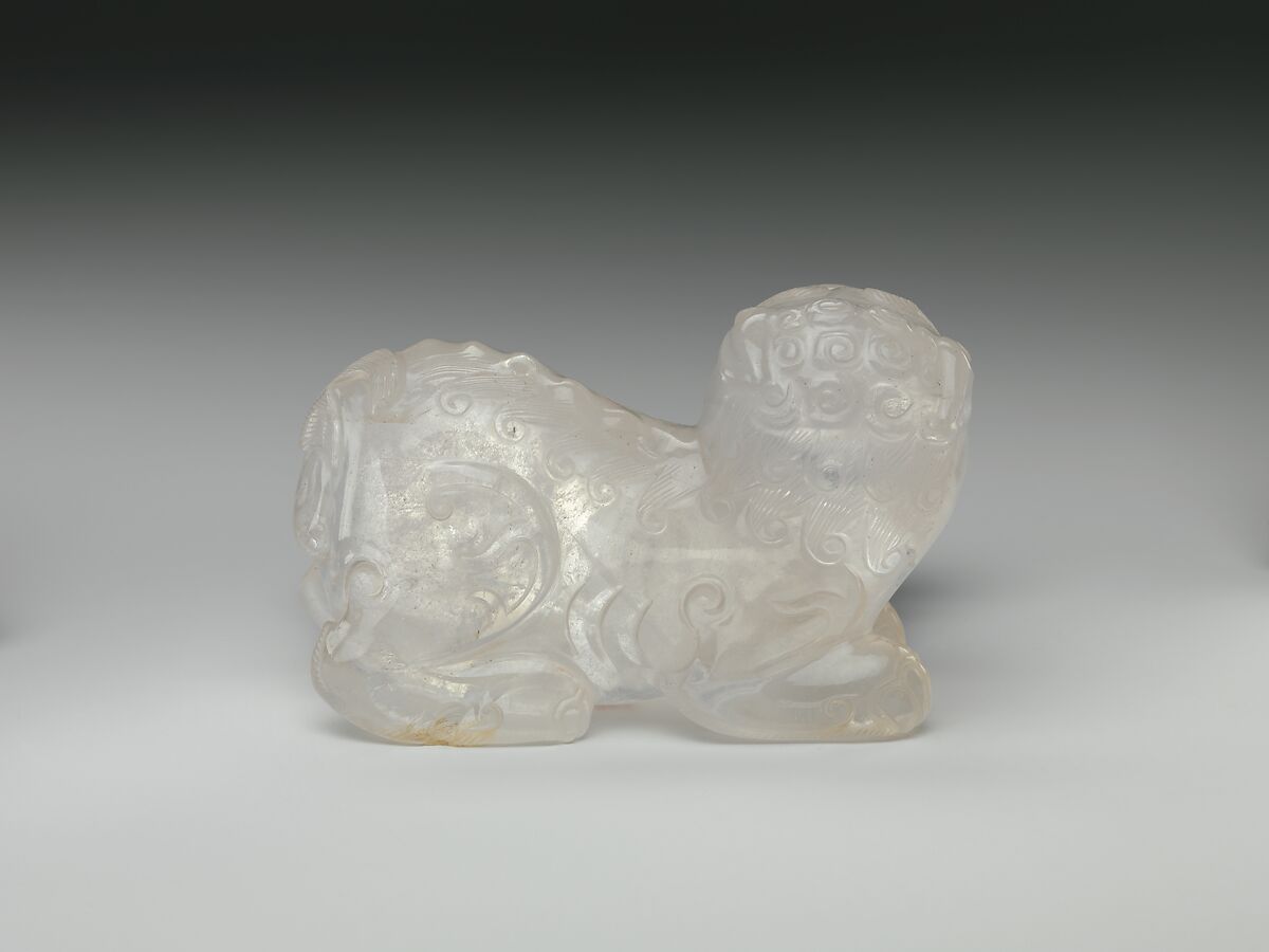 Figure of a lion, Rock crystal, China