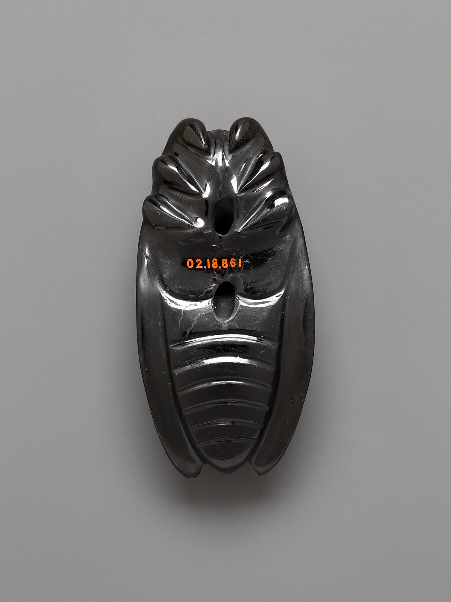 Figure of a cicada, Smoky quartz, China