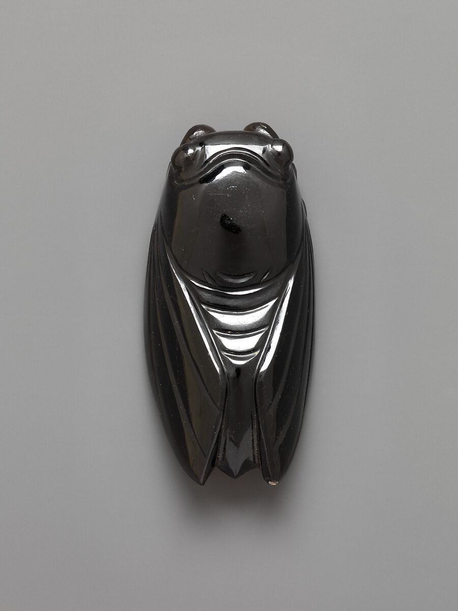 Figure of a cicada, Smoky quartz, China