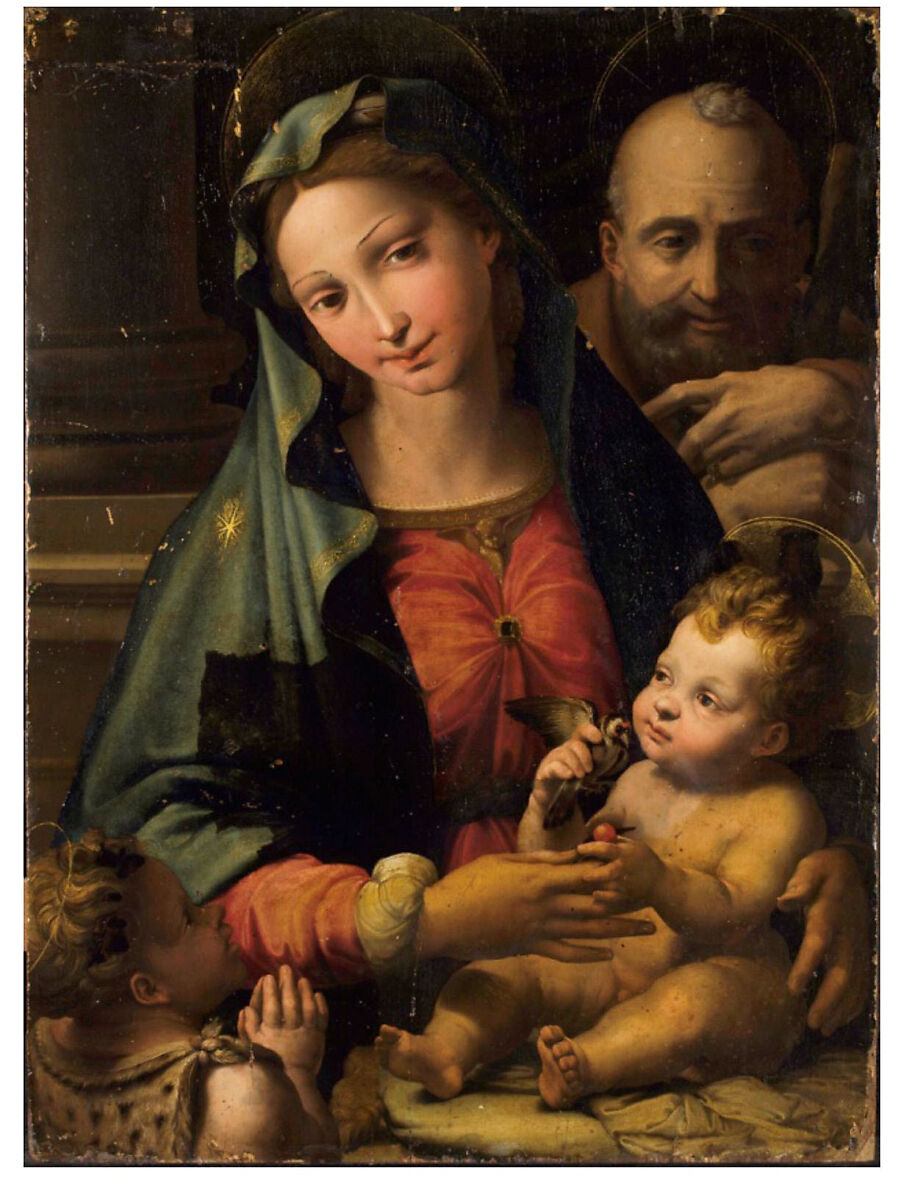 The Holy Family with the Infant Saint John the Baptist, Perino del Vaga (Pietro Buonaccorsi) (Italian, Florence 1501–1547 Rome), Oil on wood
