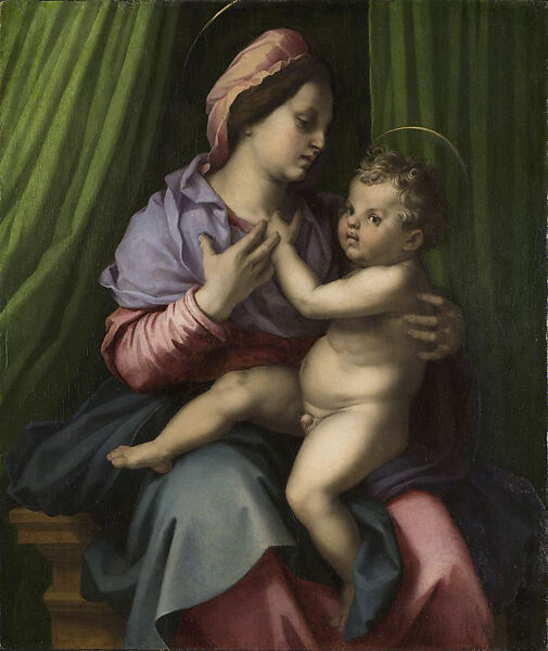 Madonna and Child, Andrea del Sarto (Andrea d&#39;Agnolo) (Italian, Florence 1486–1530 Florence), Oil on wood 