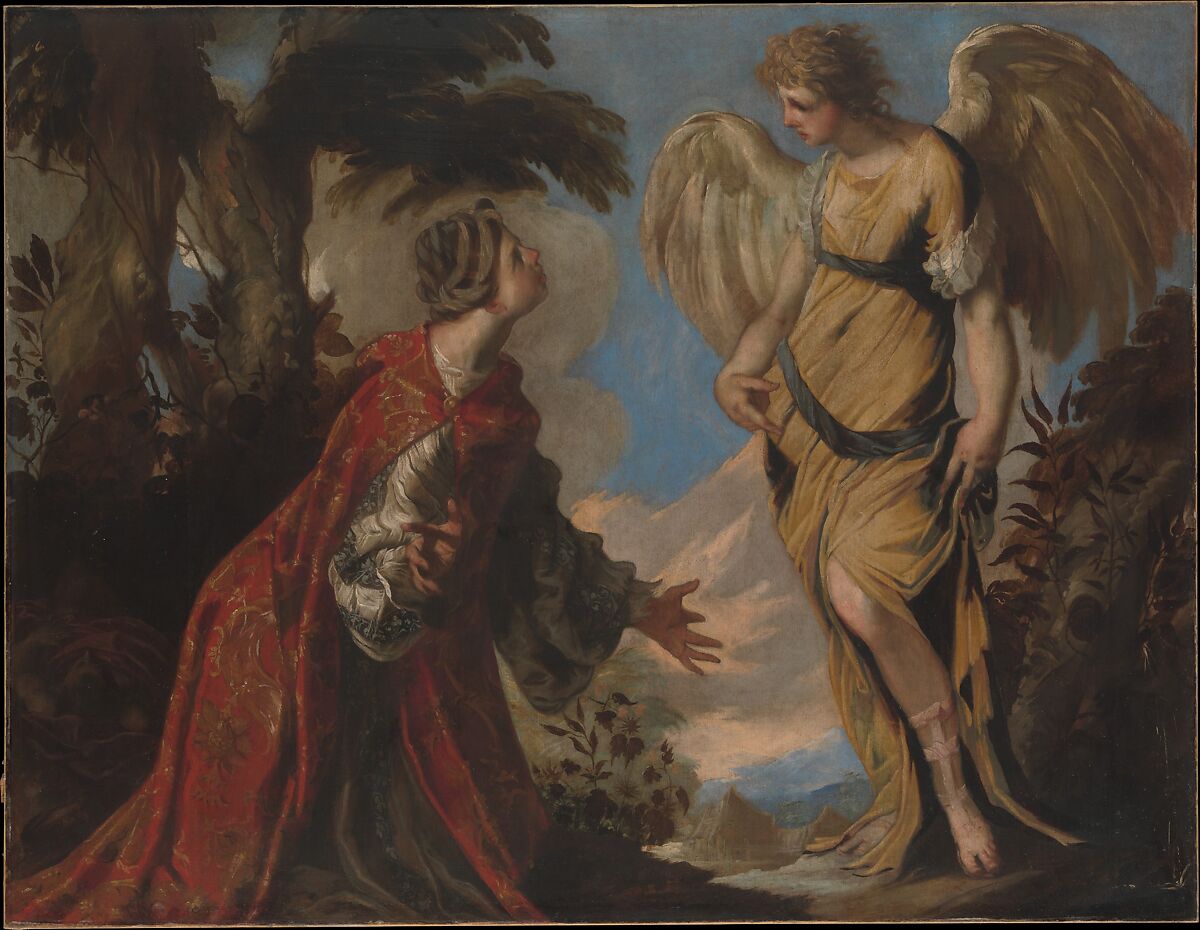 Hagar and the Angel, Francesco Maffei (Italian, Vicenza 1605–1660 Padua), Oil on canvas 