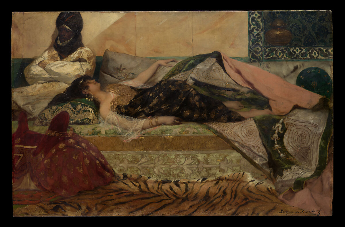 Odalisque, Benjamin-Constant (Jean-Joseph-Benjamin Constant) (French, Paris 1845–1902 Paris), Oil on canvas 