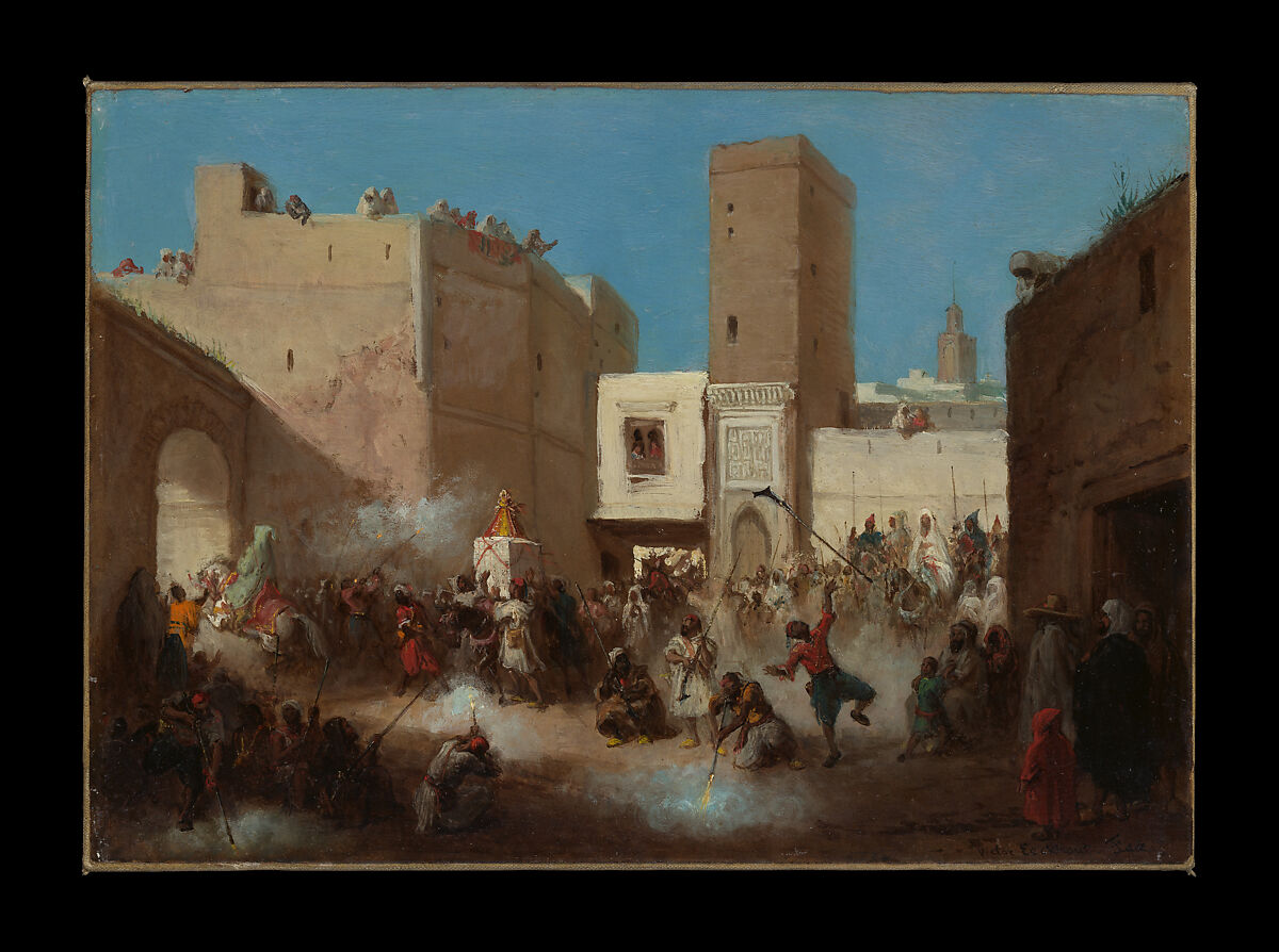 Wedding Procession, Victor Eeckhout (Belgian, Antwerp 1821–1879 Tangier), Oil on canvas 