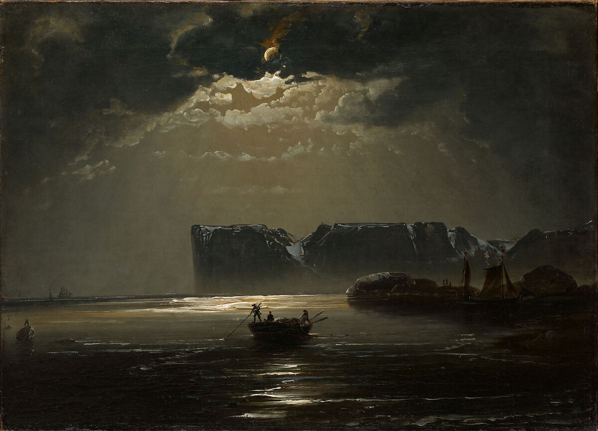 The North Cape by Moonlight, Peder Balke  Norwegian, Oil on canvas