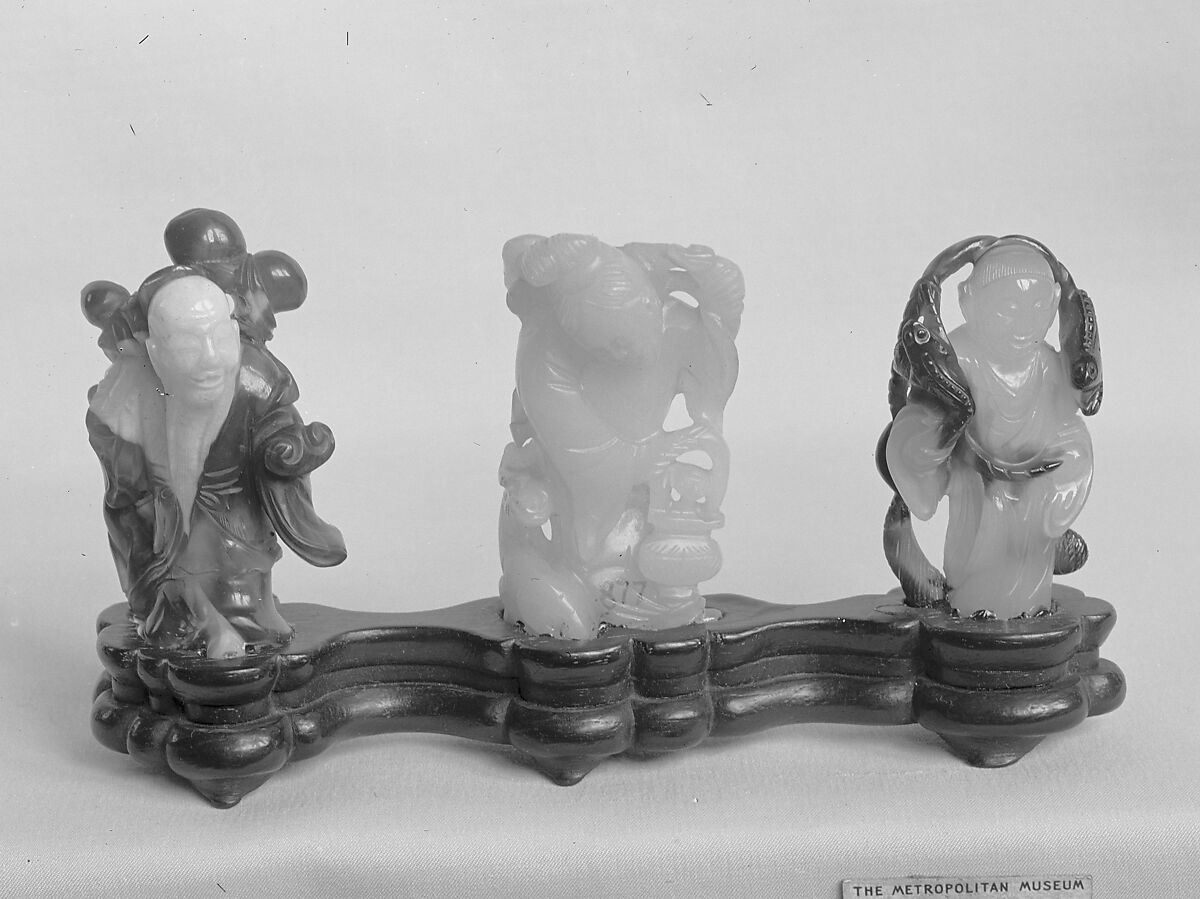 Figures of Daoist deities, Jade (nephrite) and agate, China 