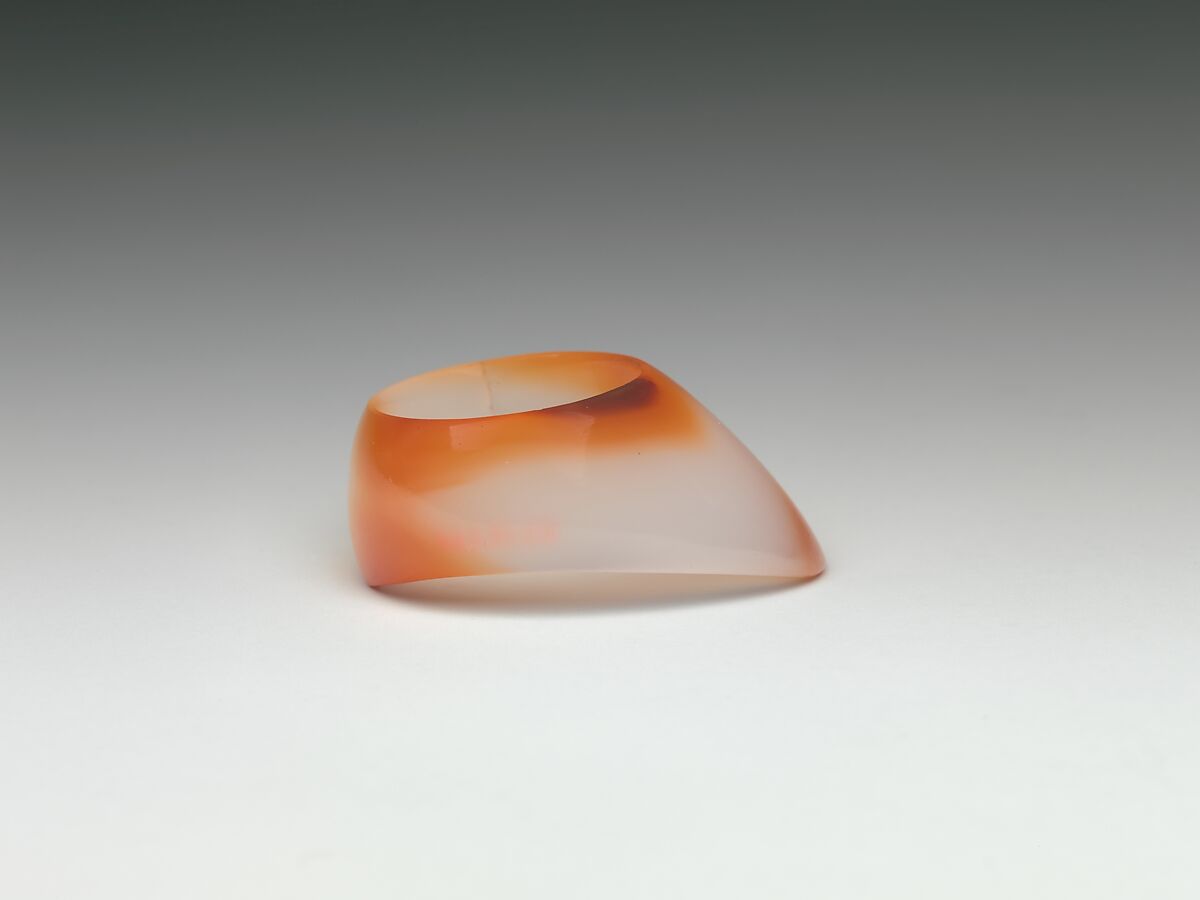 Archer's thumb ring, Carnelian, China 